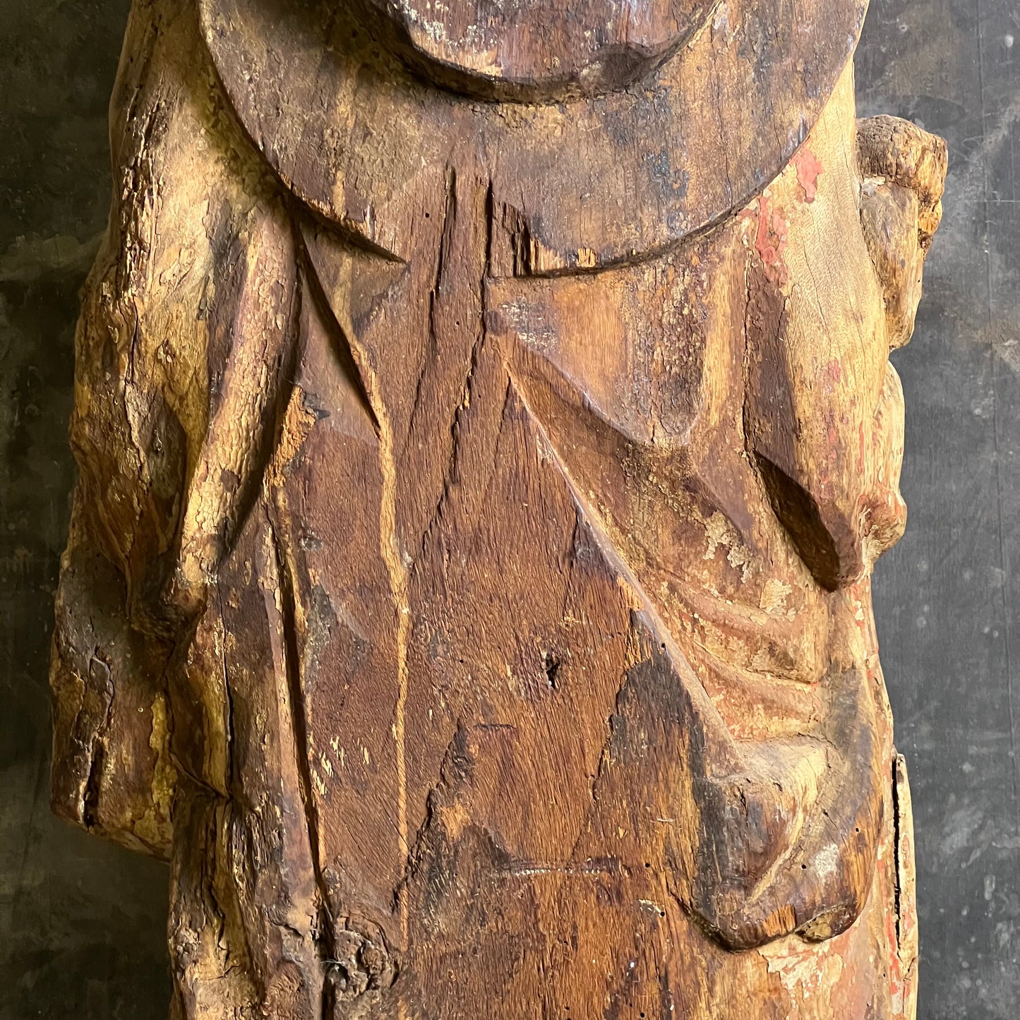 Carved Oak Figure of Saint James the Greater c.1470-1520