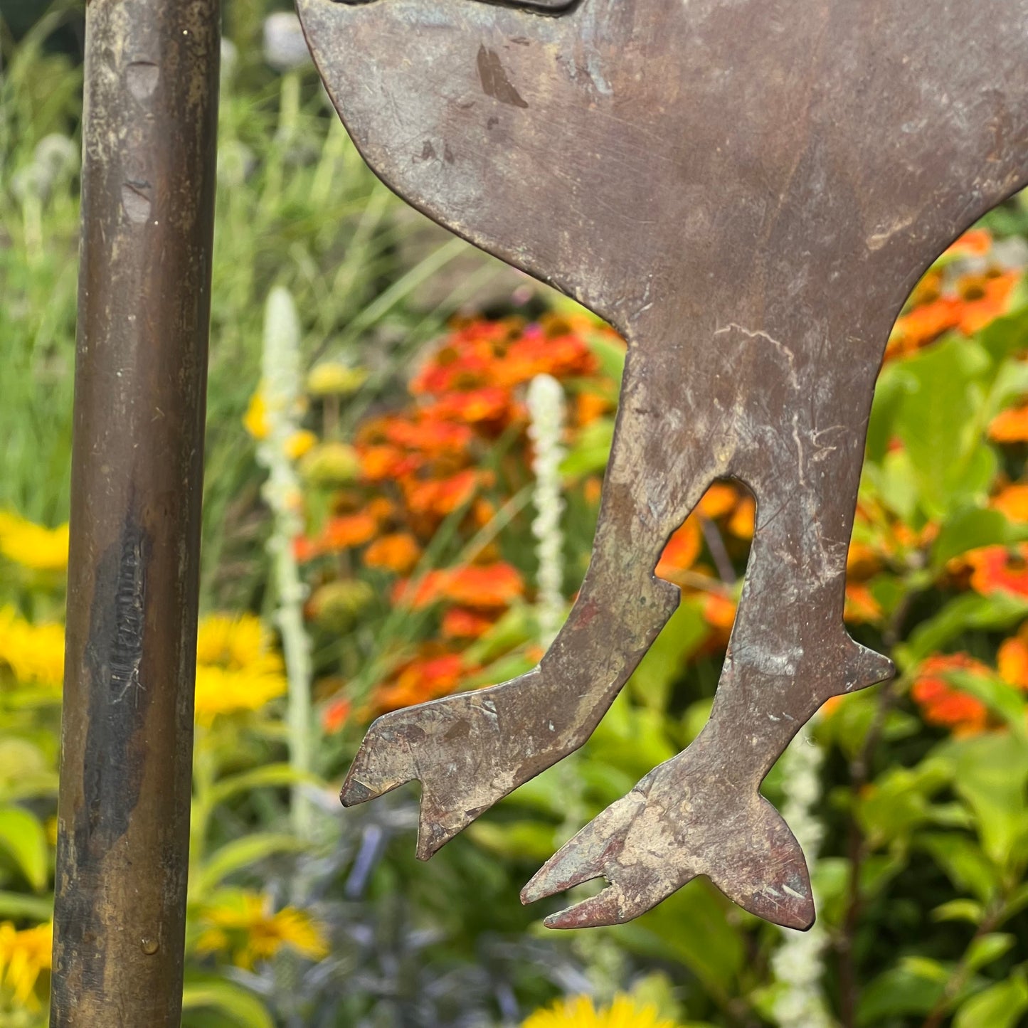English Folk Art Cockerel Weathervane c.1880