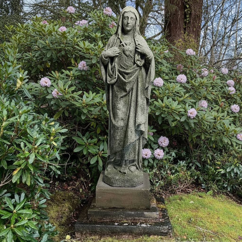 French Limestone Statue of the Madonna c.1780