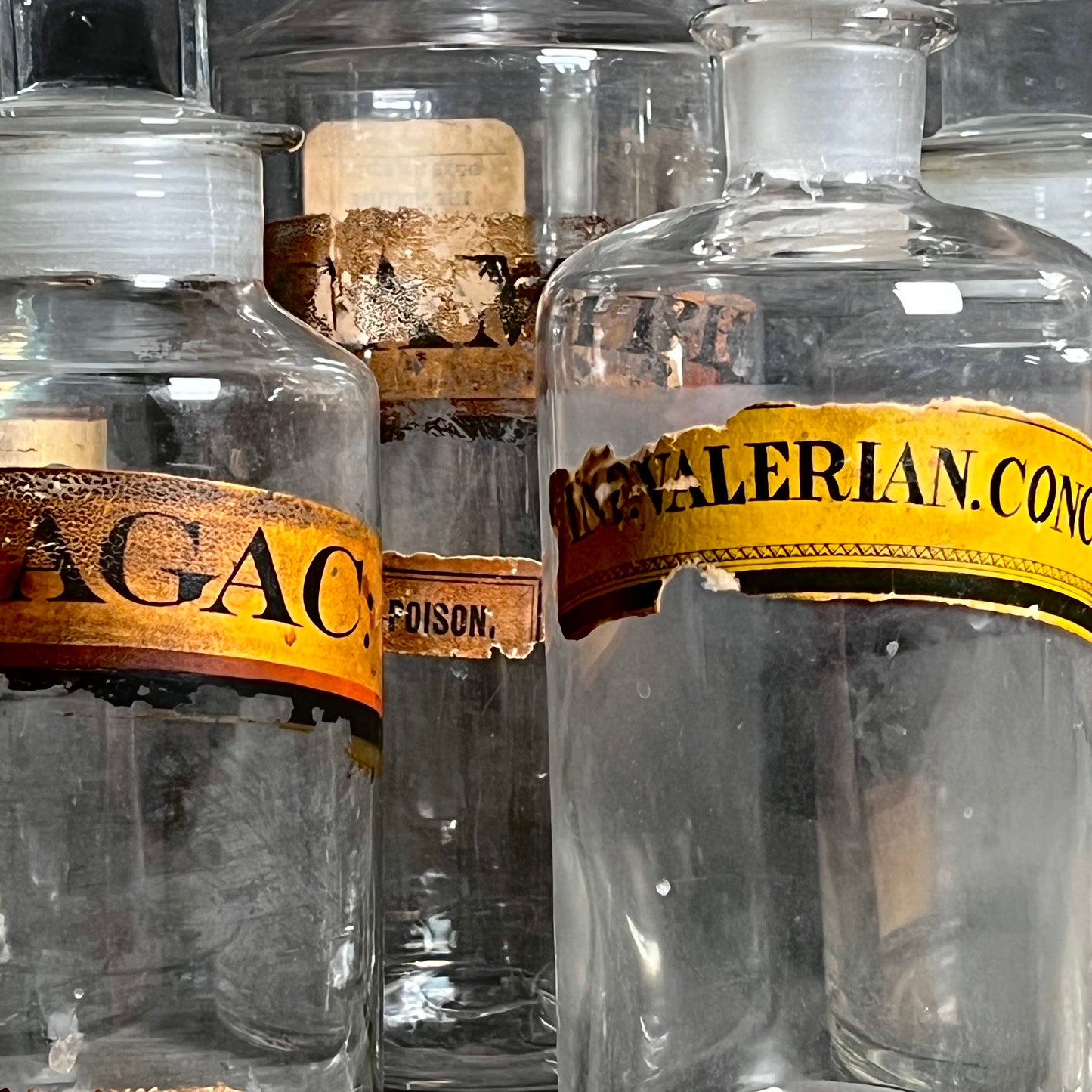 Collection of Nine Apothecary Bottles c.1840-1860