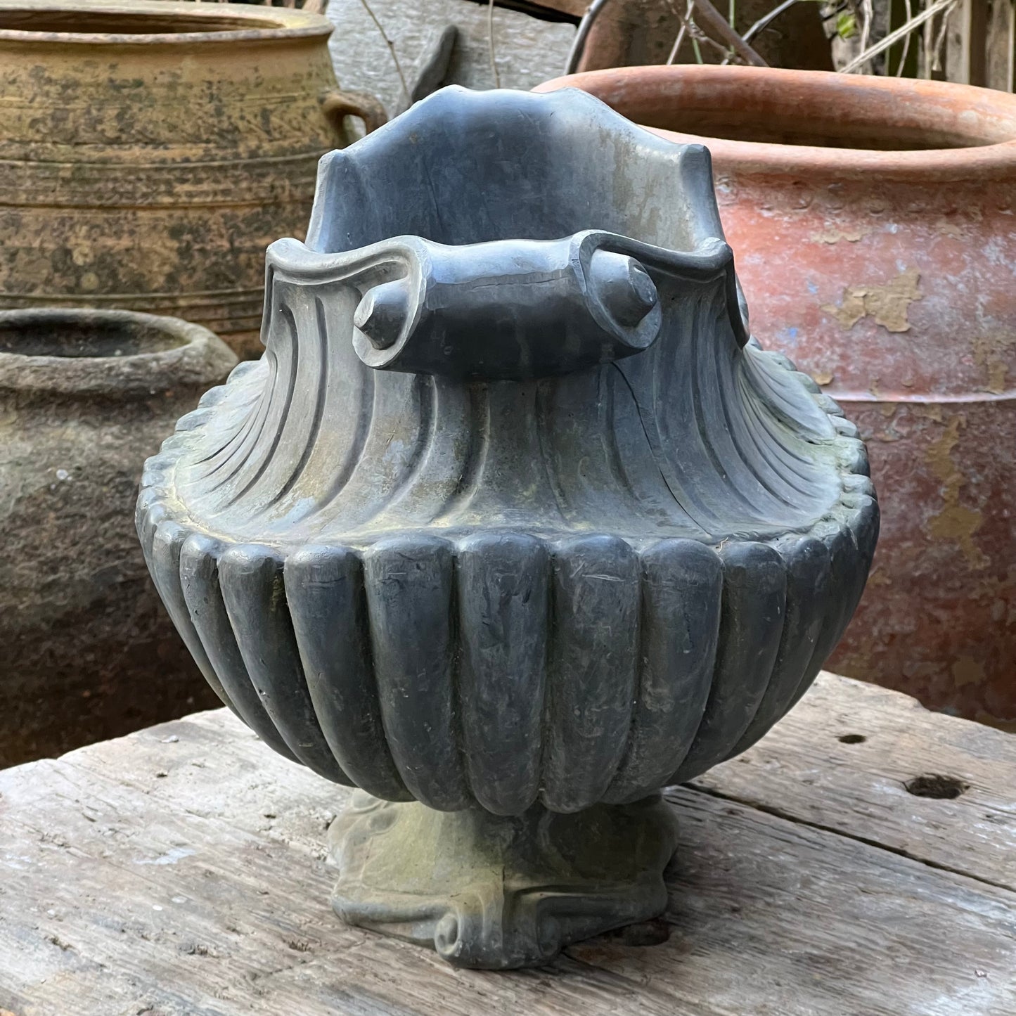 19th C. Neoclassical Lead Planter