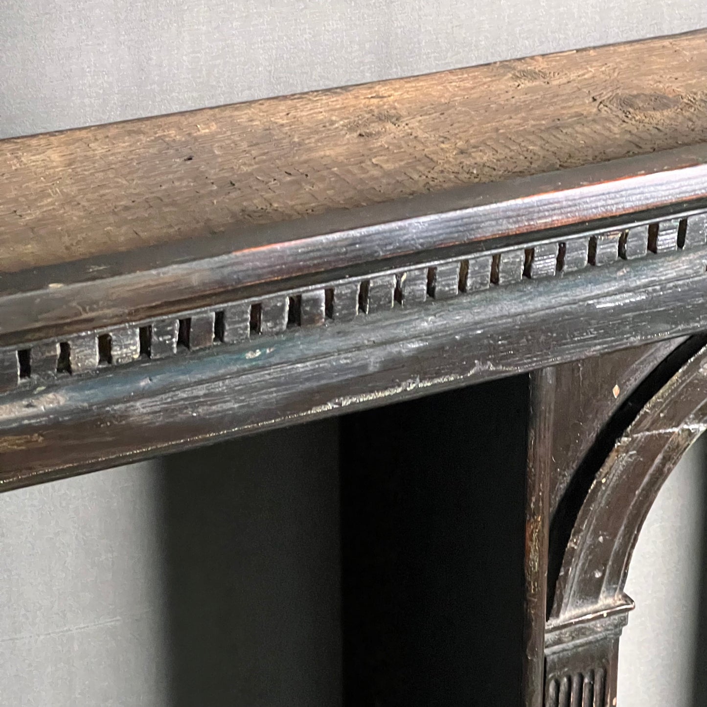 Mid-18th Century Dutch Delft Wall Rack with Original Patinated Paint, c.1740–1760
