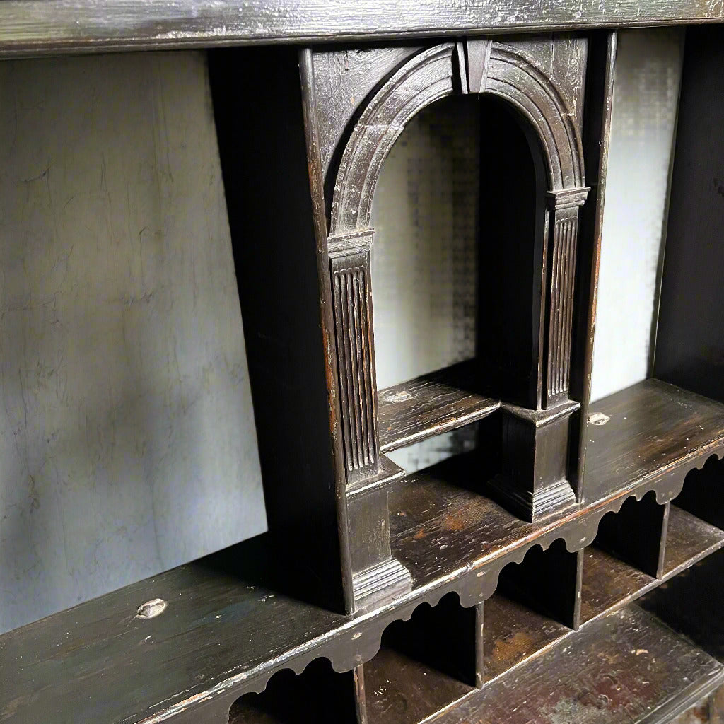 Mid-18th Century Dutch Delft Wall Rack with Original Patinated Paint, c.1740–1760