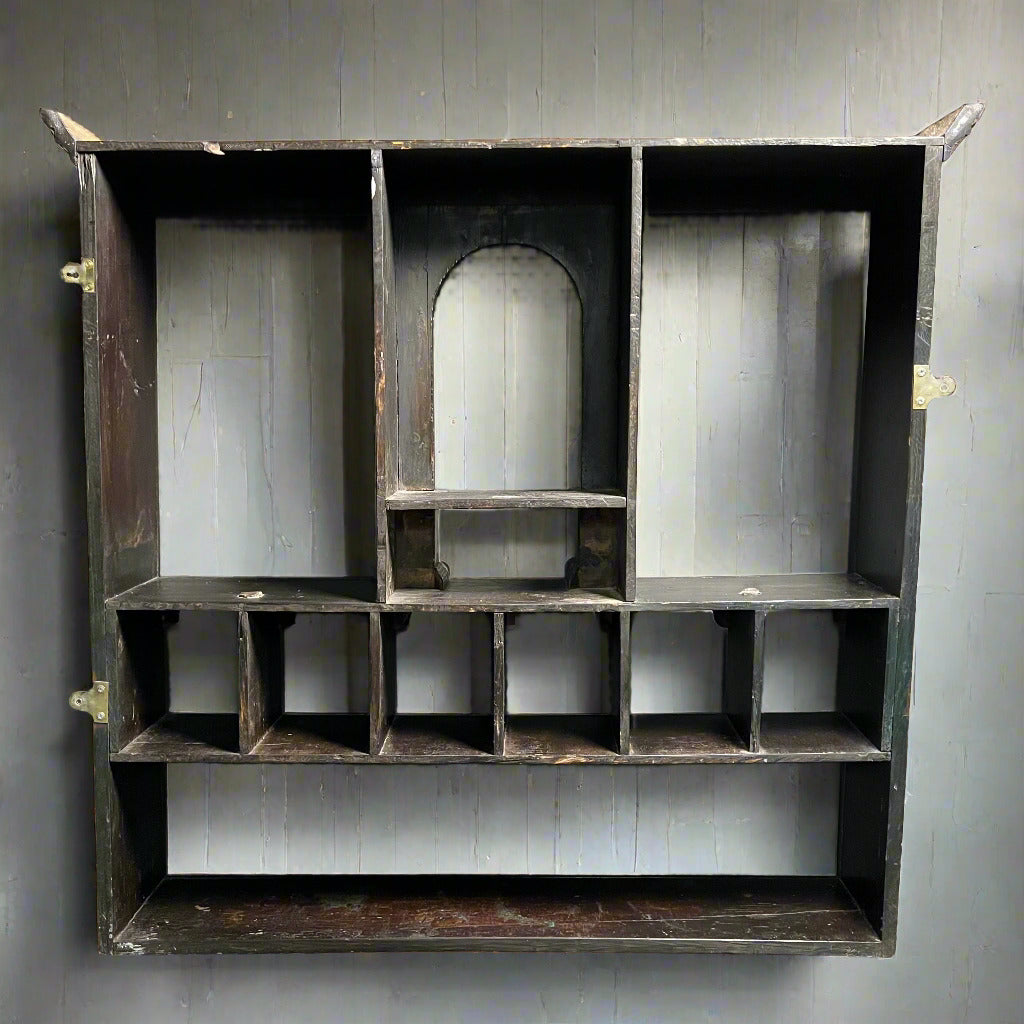 Mid-18th Century Dutch Delft Wall Rack with Original Patinated Paint, c.1740–1760