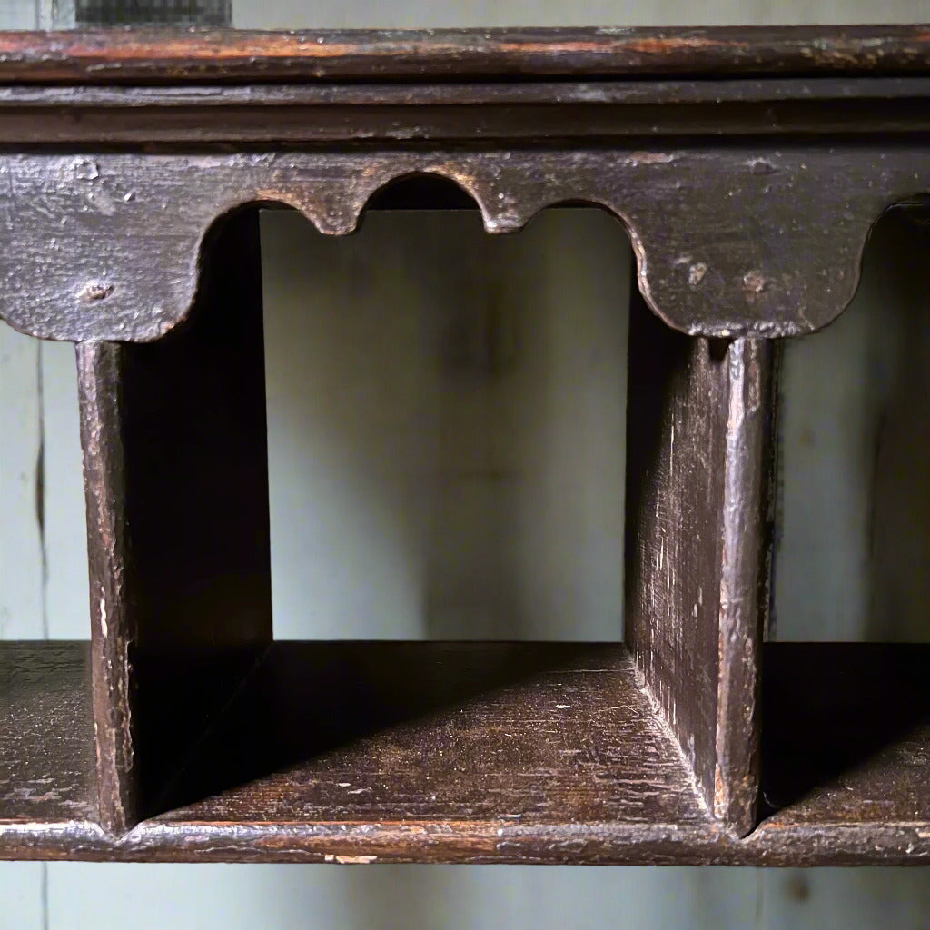 Mid-18th Century Dutch Delft Wall Rack with Original Patinated Paint, c.1740–1760