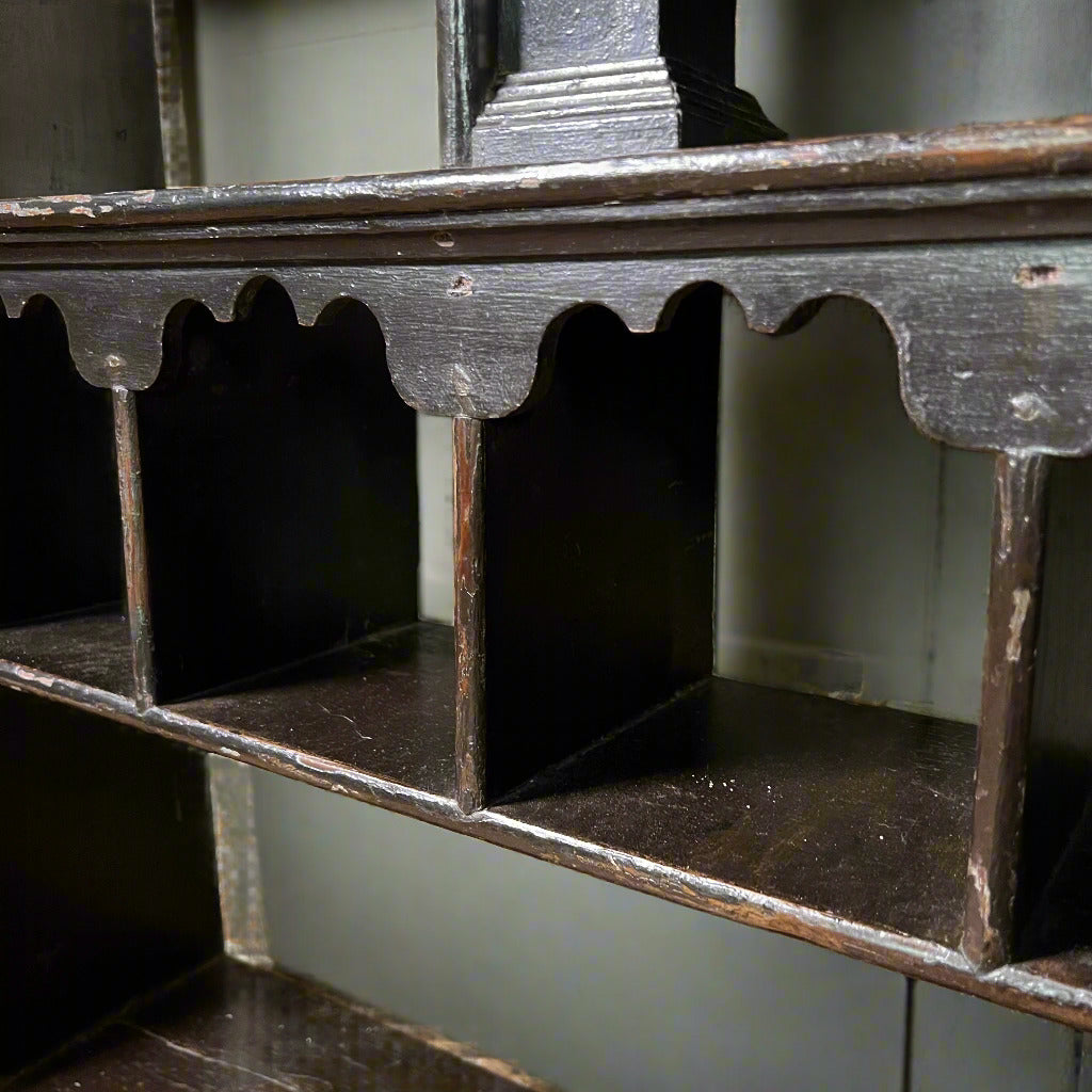 Mid-18th Century Dutch Delft Wall Rack with Original Patinated Paint, c.1740–1760
