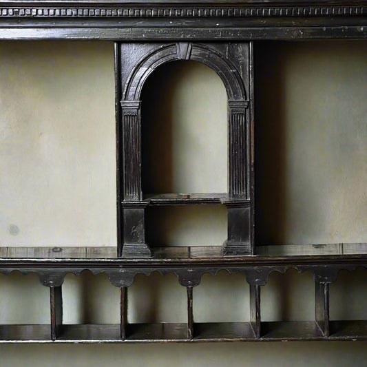 Mid-18th Century Dutch Delft Wall Rack with Original Patinated Paint, c.1740–1760