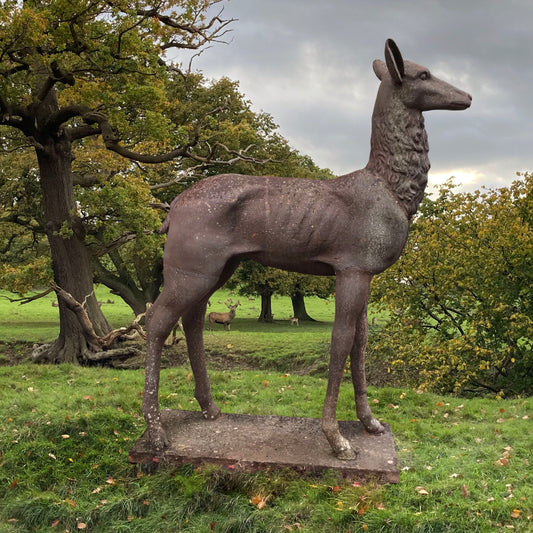 Cast Iron Red Doe Deer By The Robert Wood Foundry c.1860