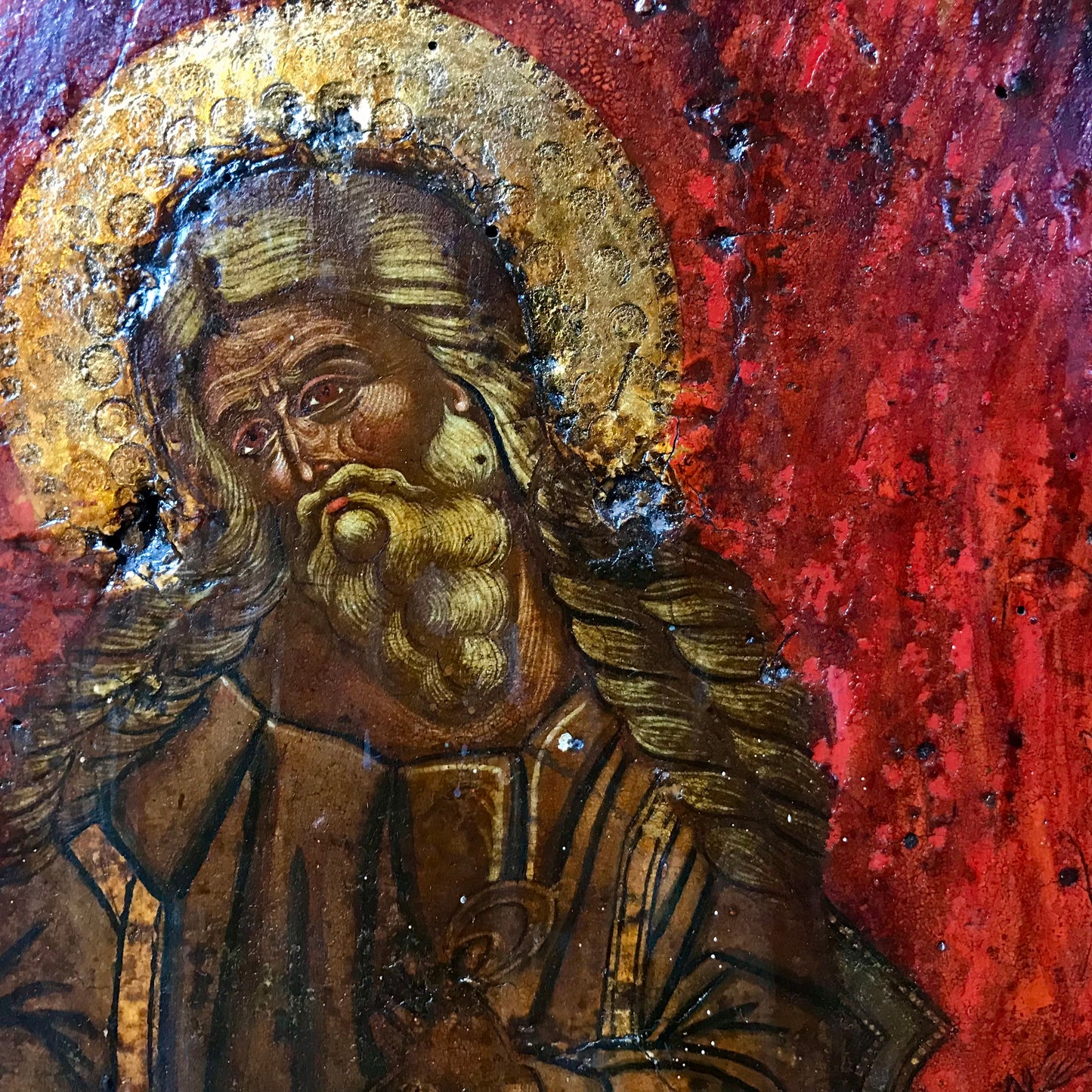 Icon Painting depicting the Fiery Ascent of the Prophet Elijah, Russian School 17th Century and later