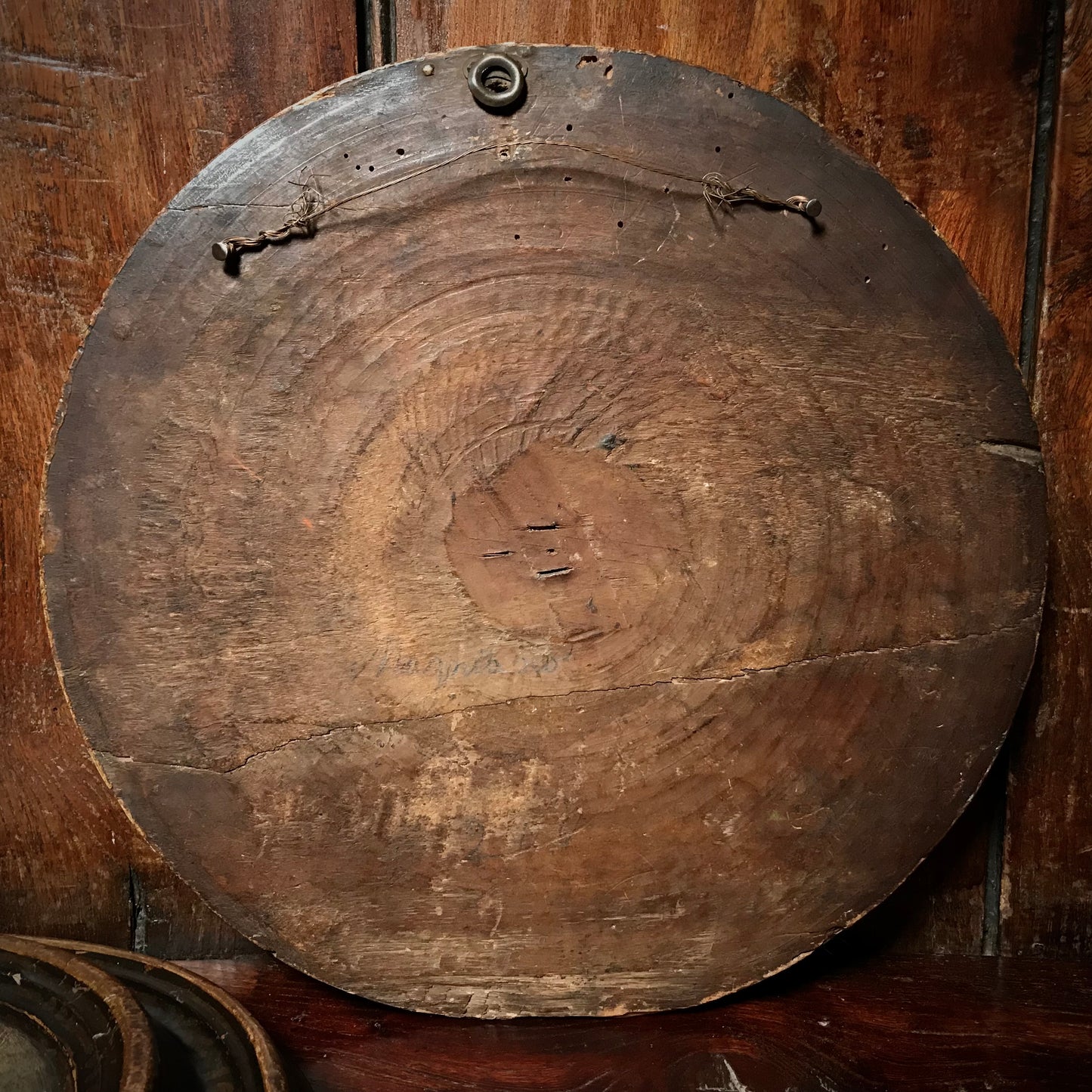 A Pair of Italian School Ebonised Tondos c.1740