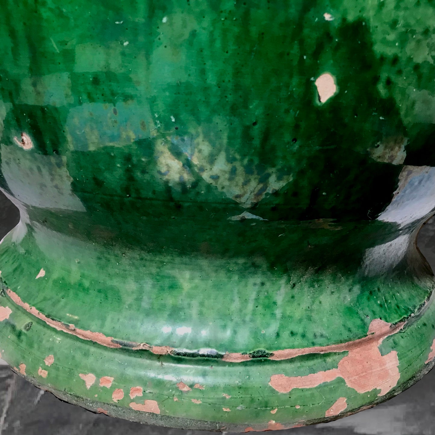 A Huge Green Glazed Castelnaudary Citrus Jardiniere c.1850