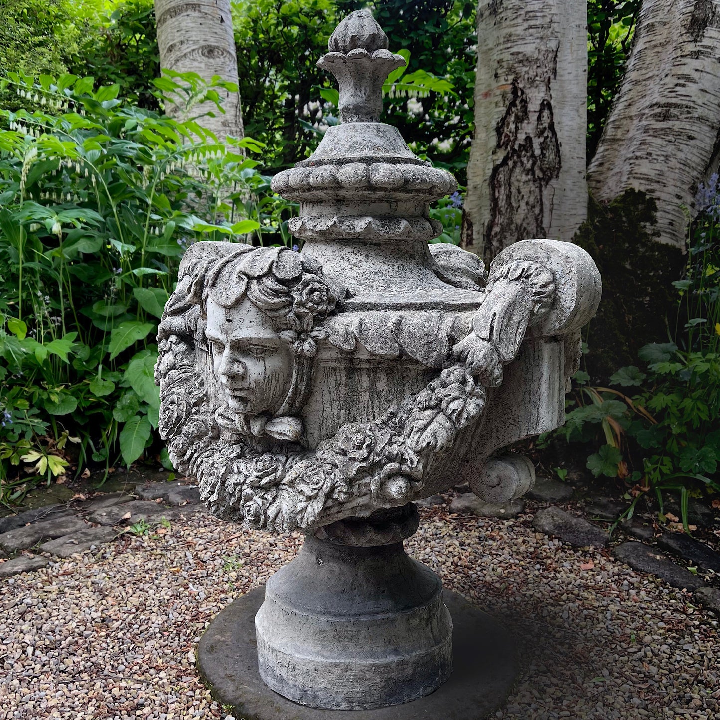 Giant Centrepiece Urn with Gothic Heads