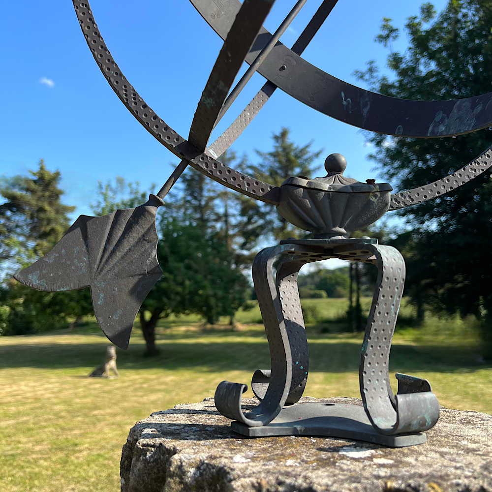 Armillary Sphere Sundial on Roman Column