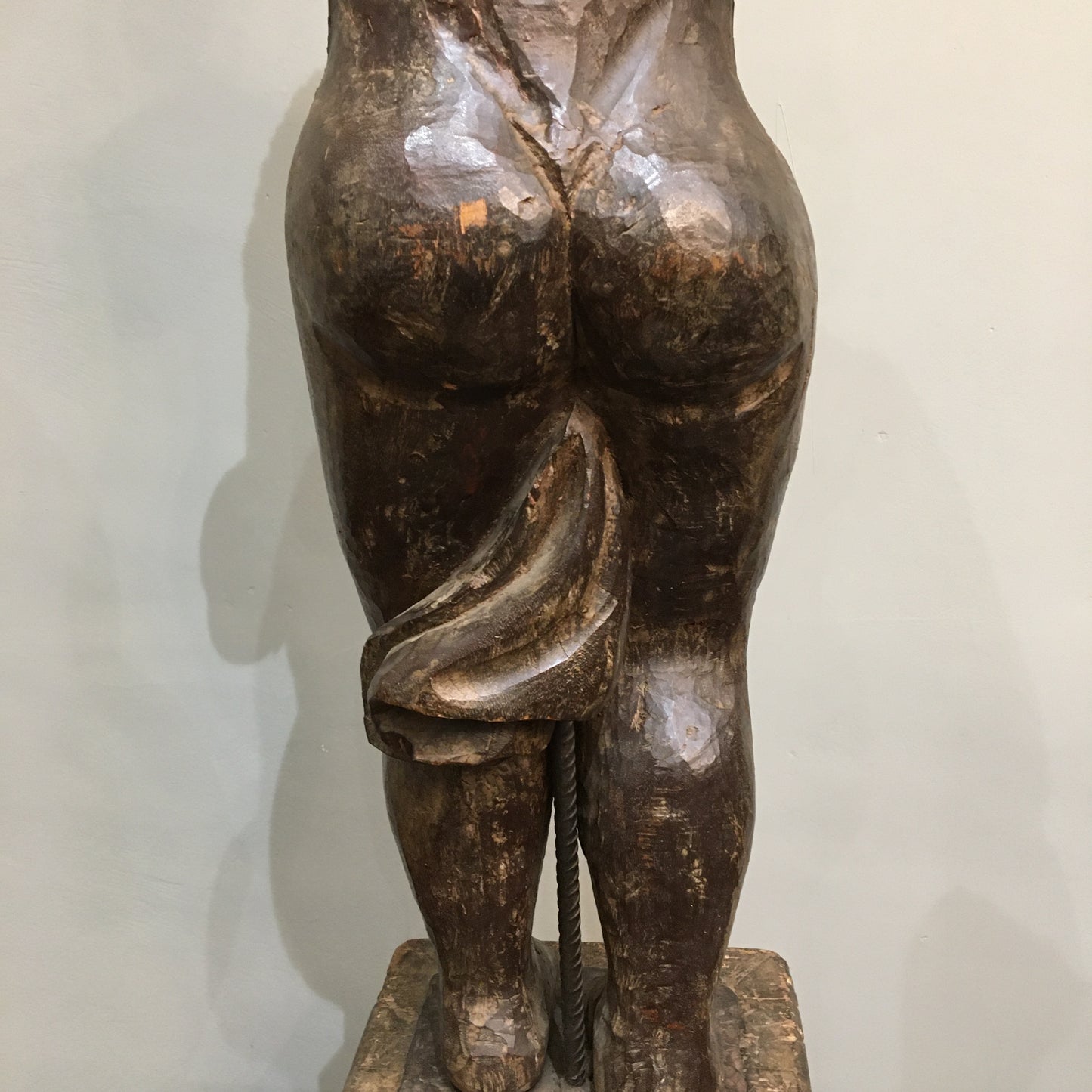 Large Wooden Putto Figure c.1750