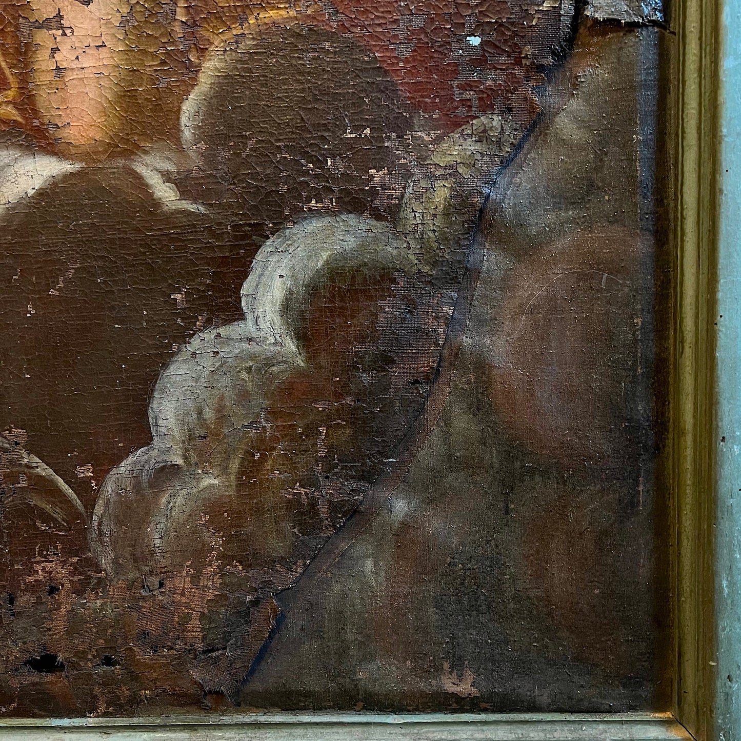 “The Annunciation” Spanish School After Murillo Baroque Oil on Canvas c.1640