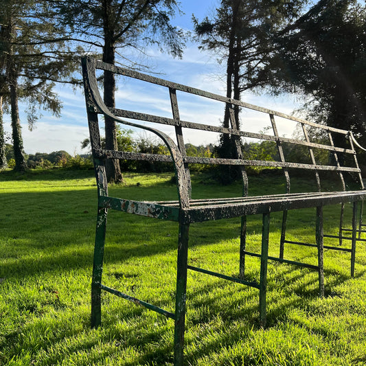 Long Regency Wrought Iron Garden Bench