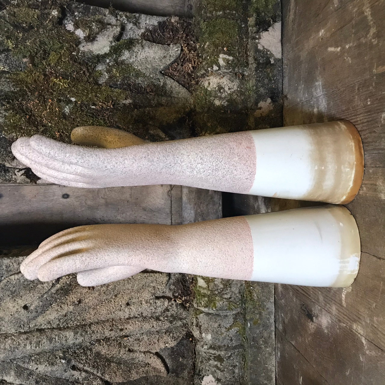 1930s Pair of Original Porcelain Glove Moulds