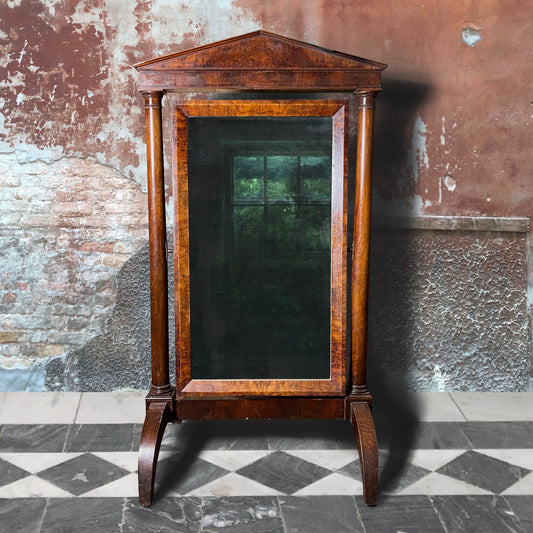 French Walnut Palladian Cheval Mirror c.1840