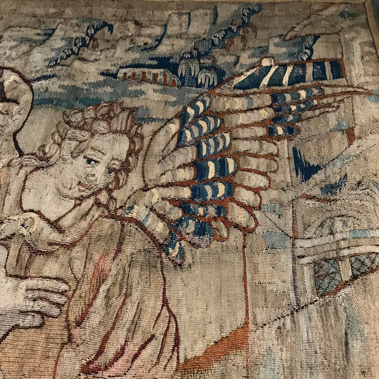 Allegorical Flemish Tapestry with Angels c.1650
