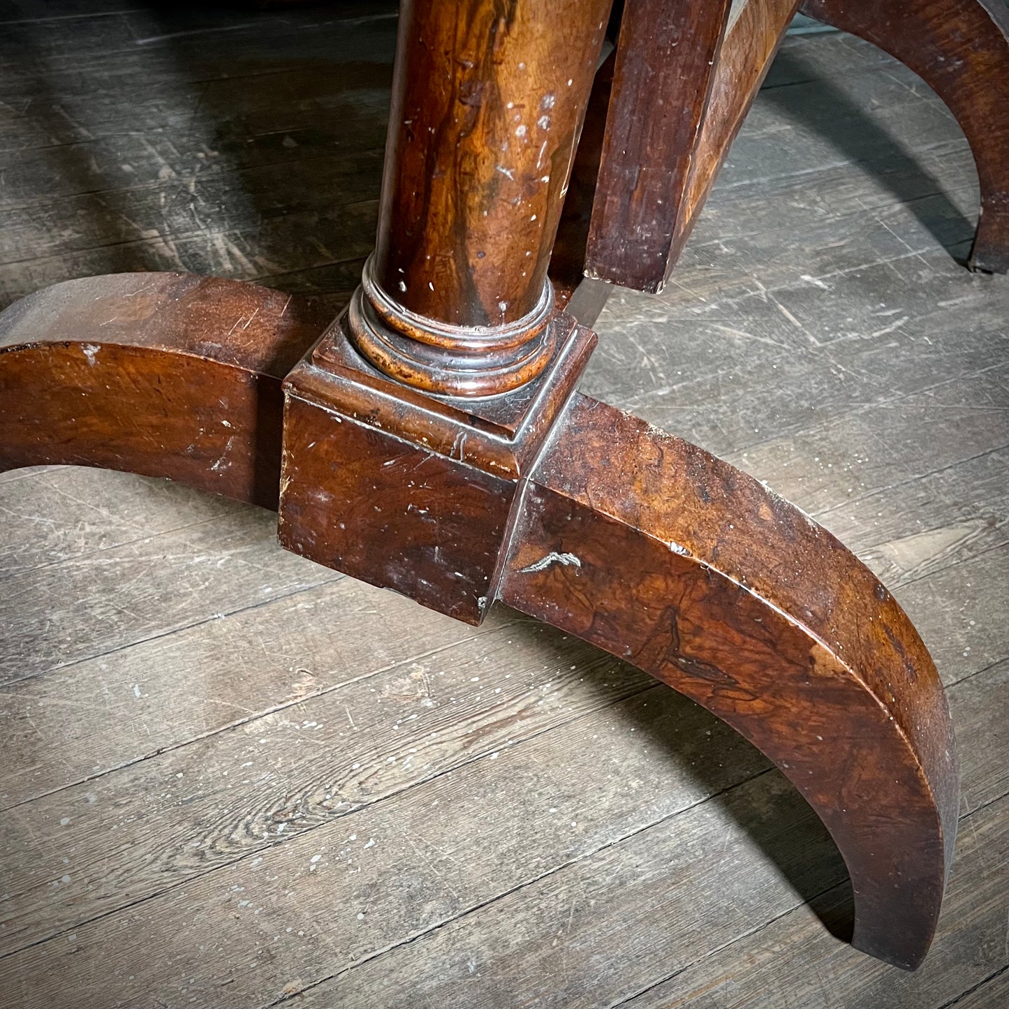 French Walnut Palladian Cheval Mirror c.1840