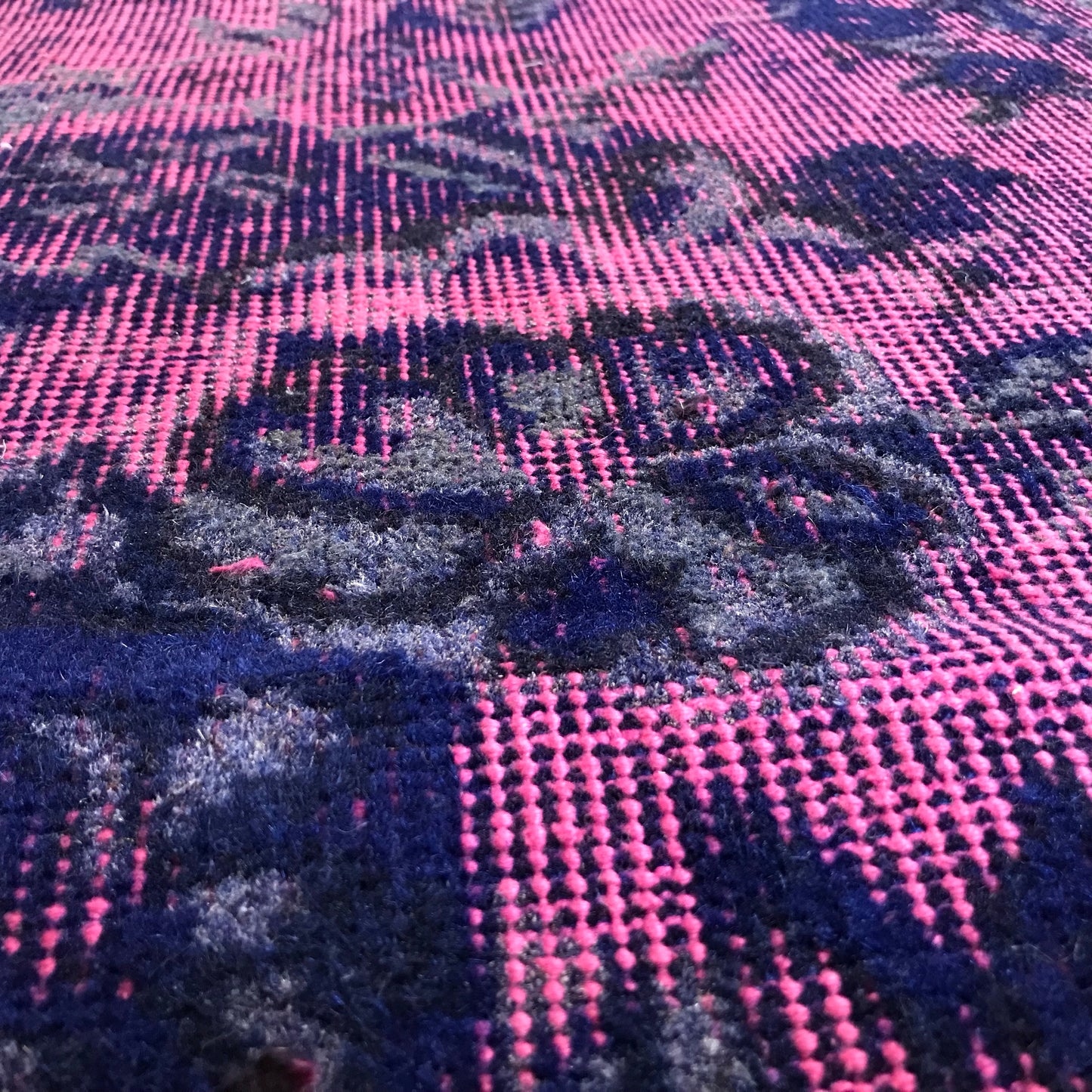 Antique Artisan Re-Worked Turkish Carpet Fuchsia