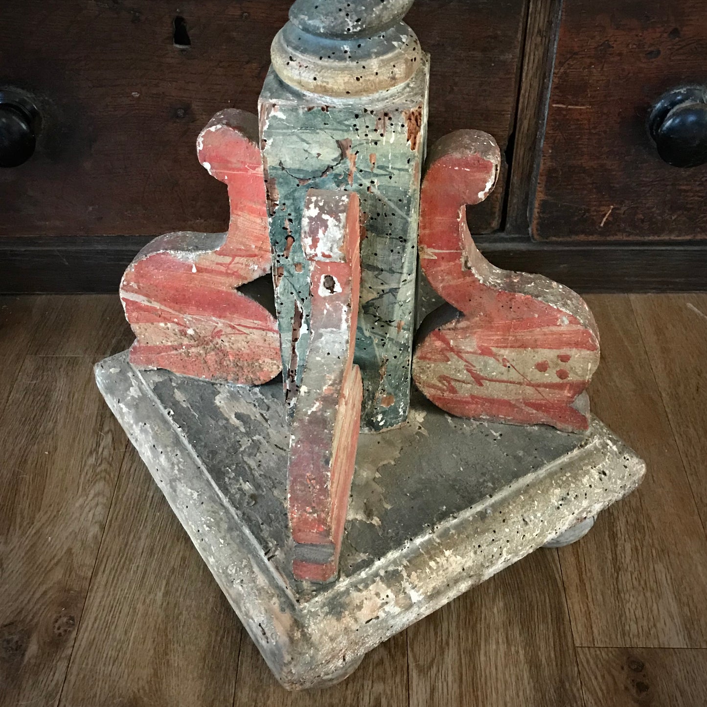 Large Italian Polychrome Candle-stand c.1750