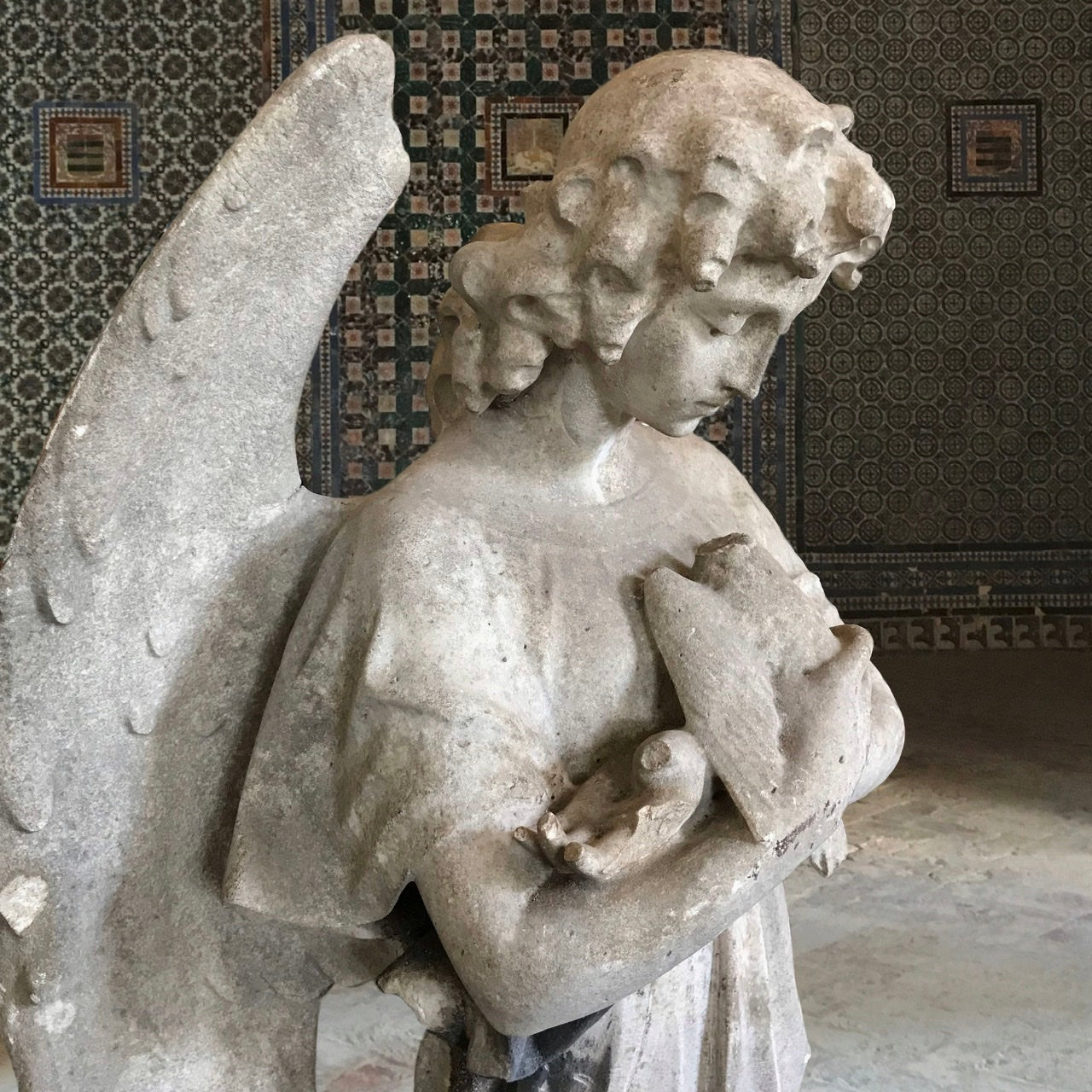 Gothic Revival Marble Angel c.1840