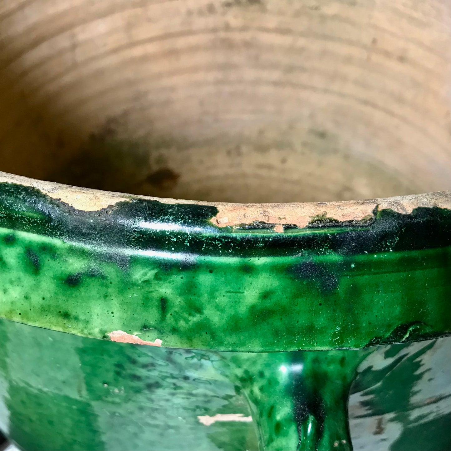 A Huge Green Glazed Castelnaudary Citrus Jardiniere c.1850