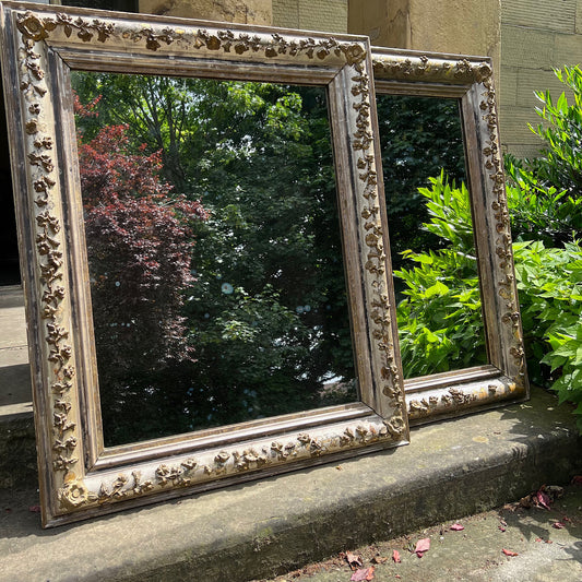 A Pair of Silver Gilt Floral Venetian Mirrors c.1750