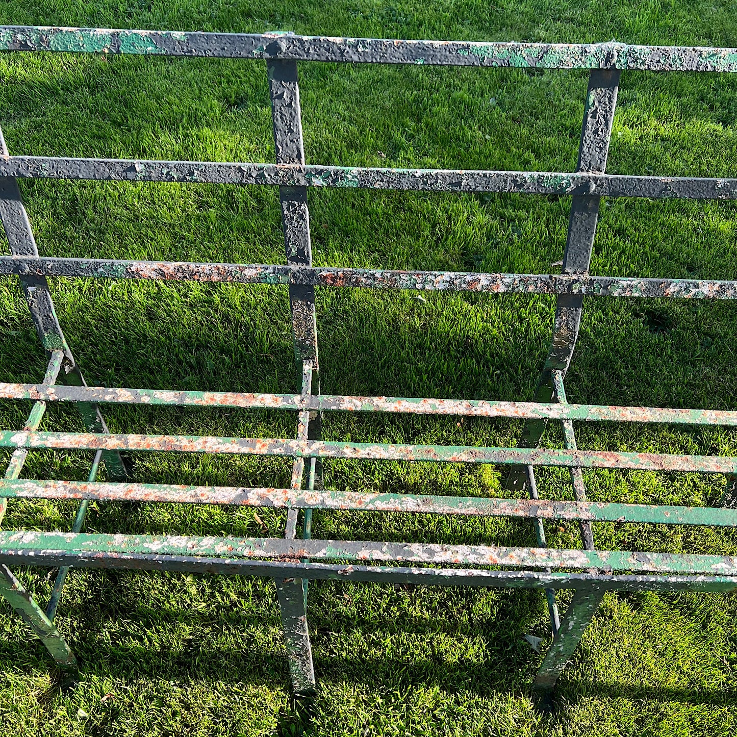 Long Regency Wrought Iron Garden Bench