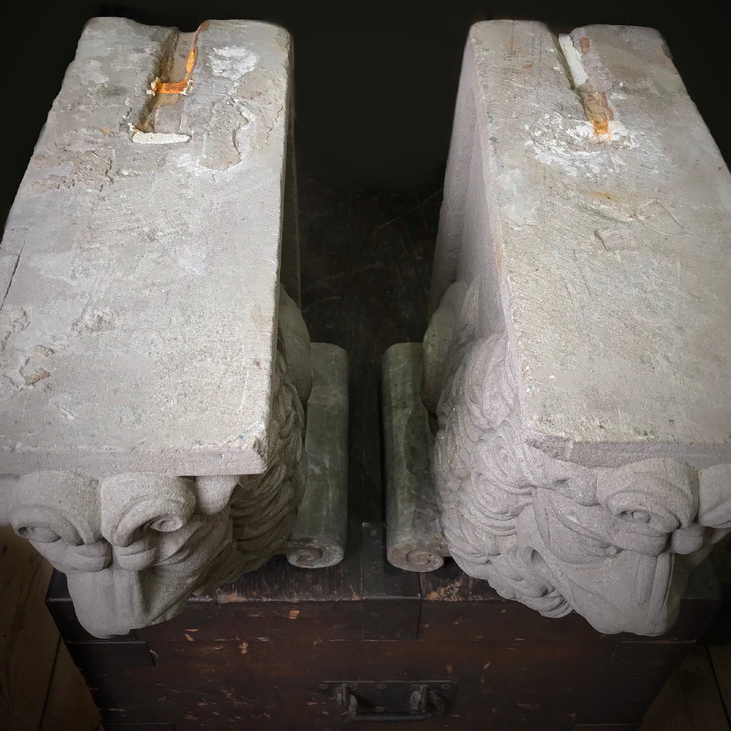 Pair of Carved Lions c.1730
