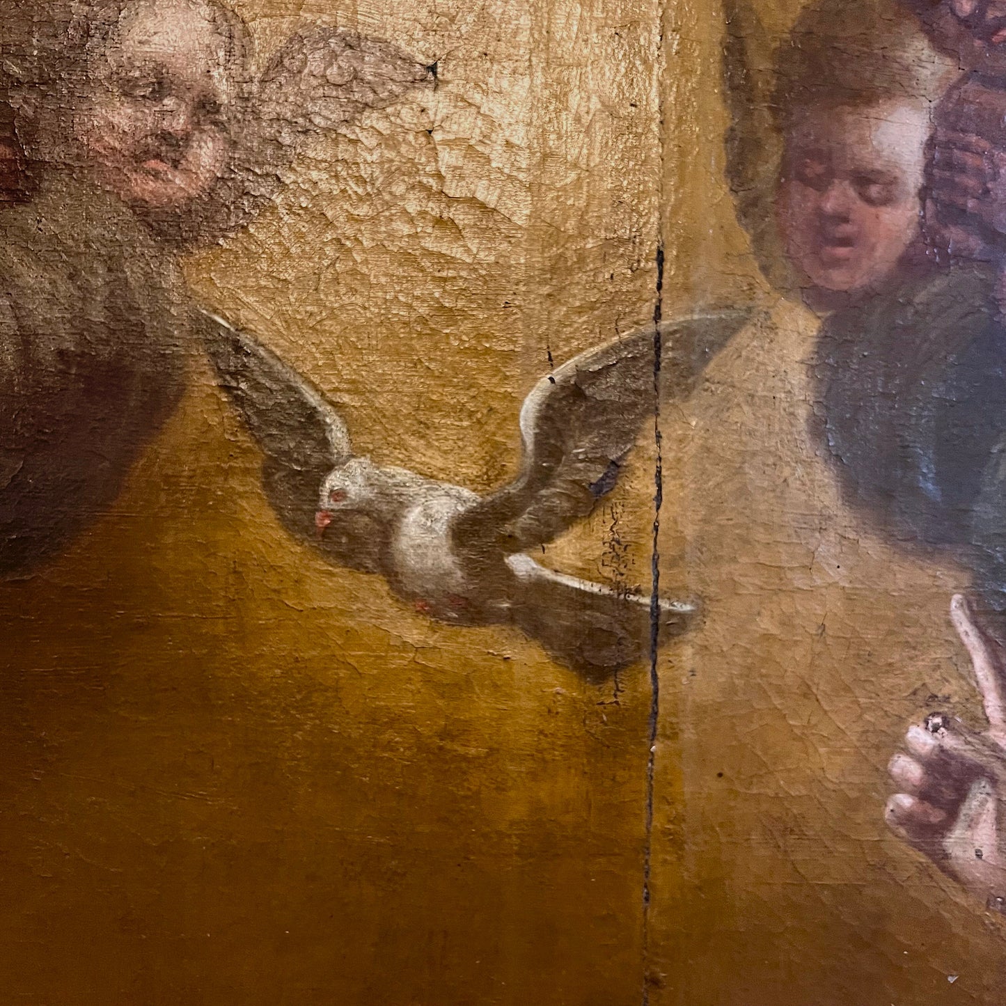 “The Annunciation” Spanish School After Murillo Baroque Oil on Canvas c.1640