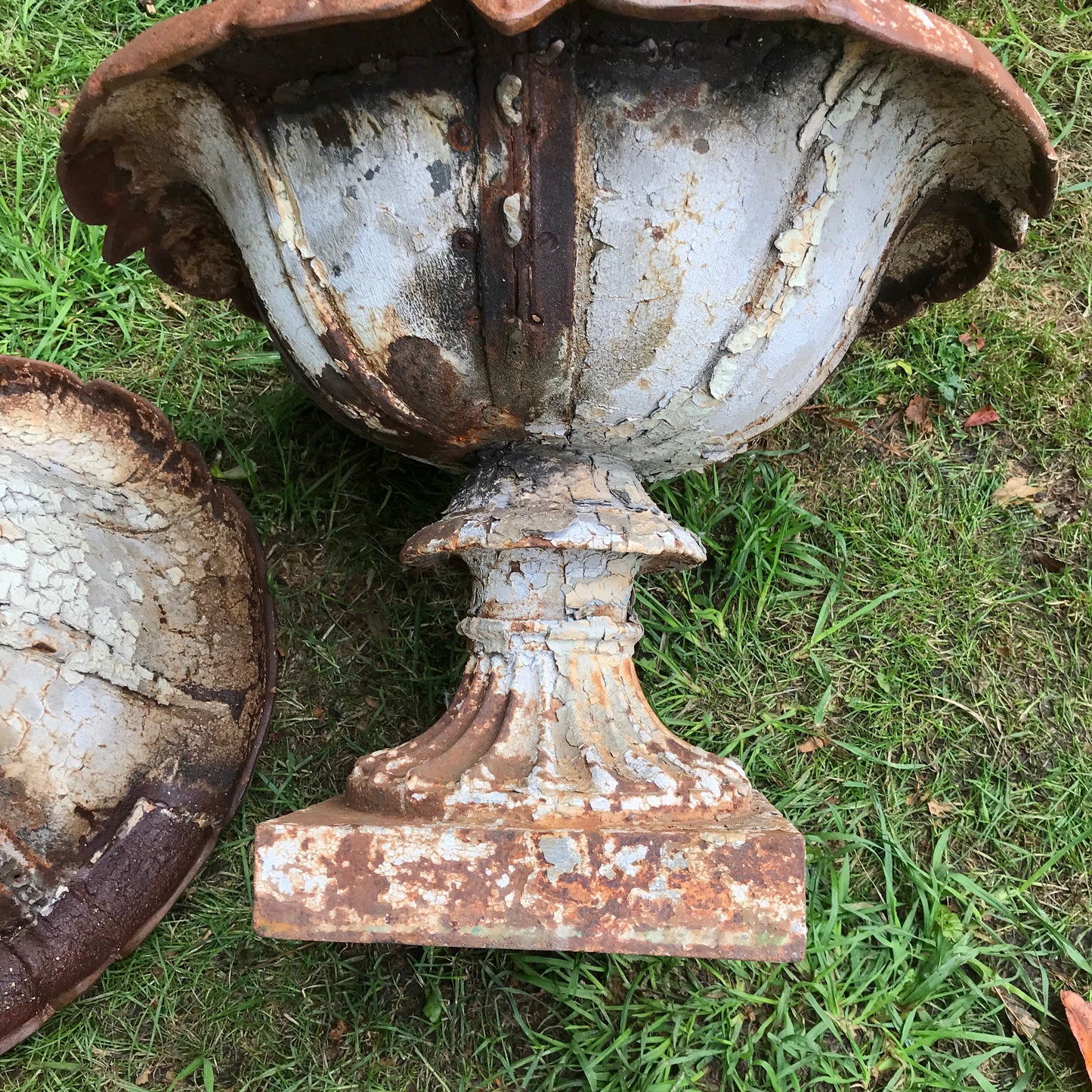 Pair of Handyside Urns with Aesthetic Movement Plinths c.1870