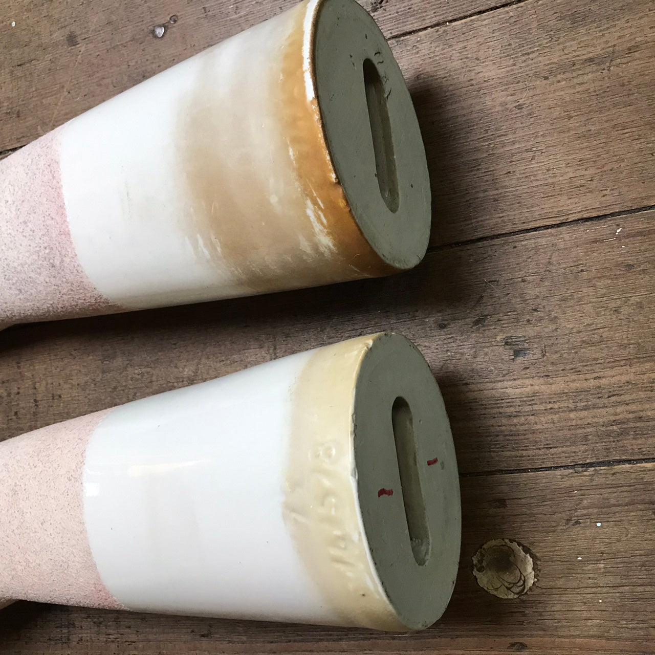 1930s Pair of Original Porcelain Glove Moulds