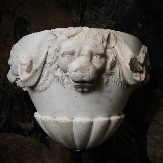 Italian Carrara Marble Lion Fragment 16th Century