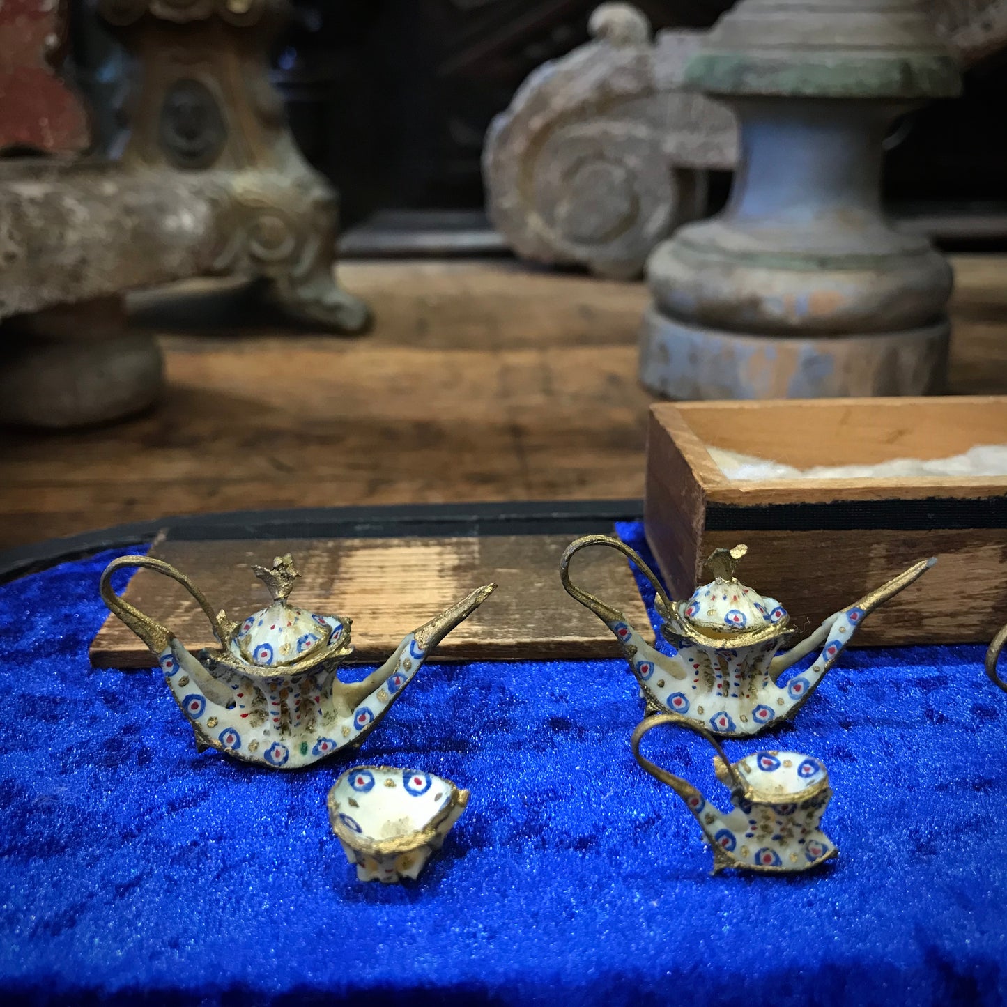 WWI Prisoner of War Fish Bone Vertebrae Tea Set