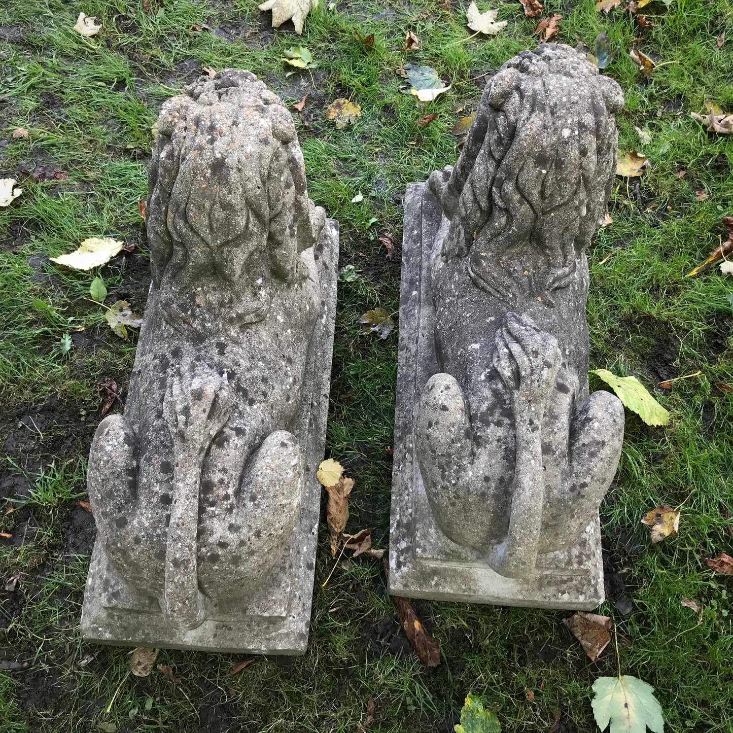 Pair of Recumbent Lions c.1930