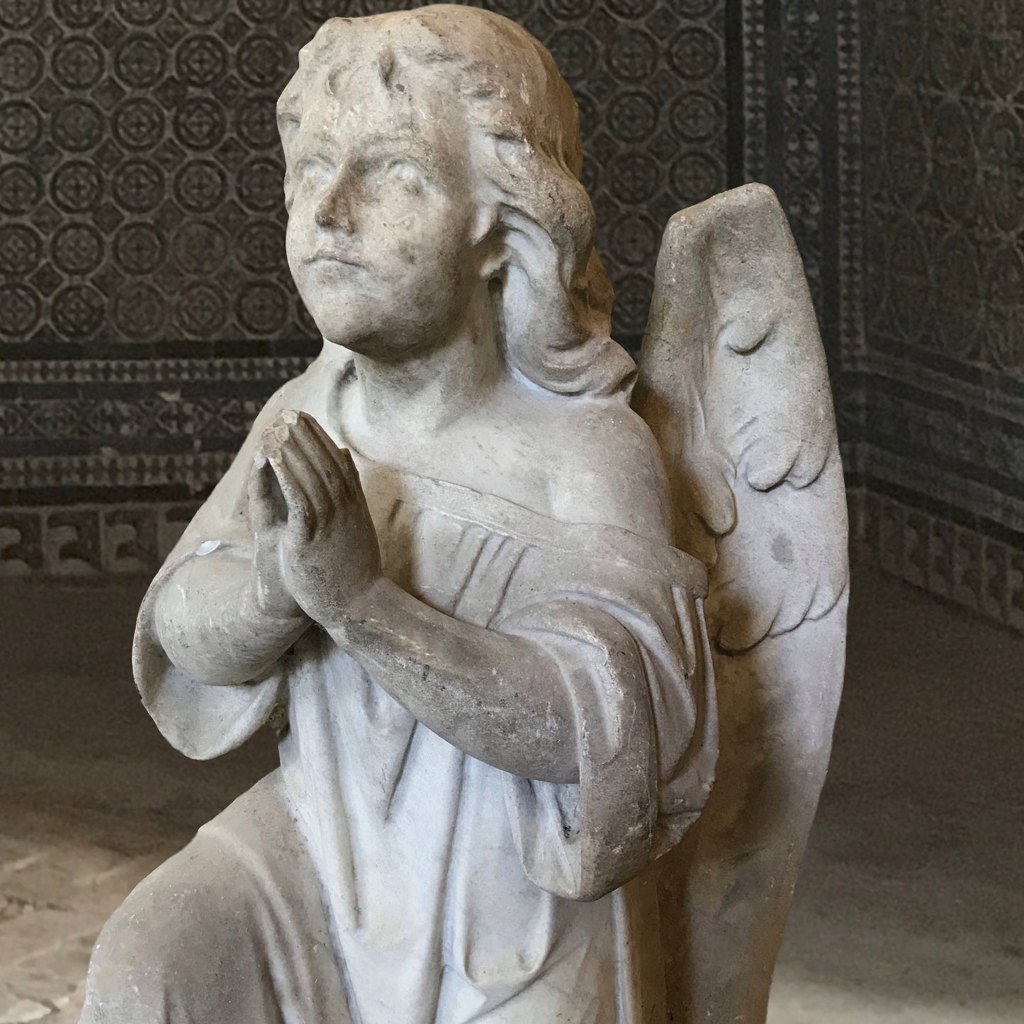 Kneeling Marble Angel c.1880