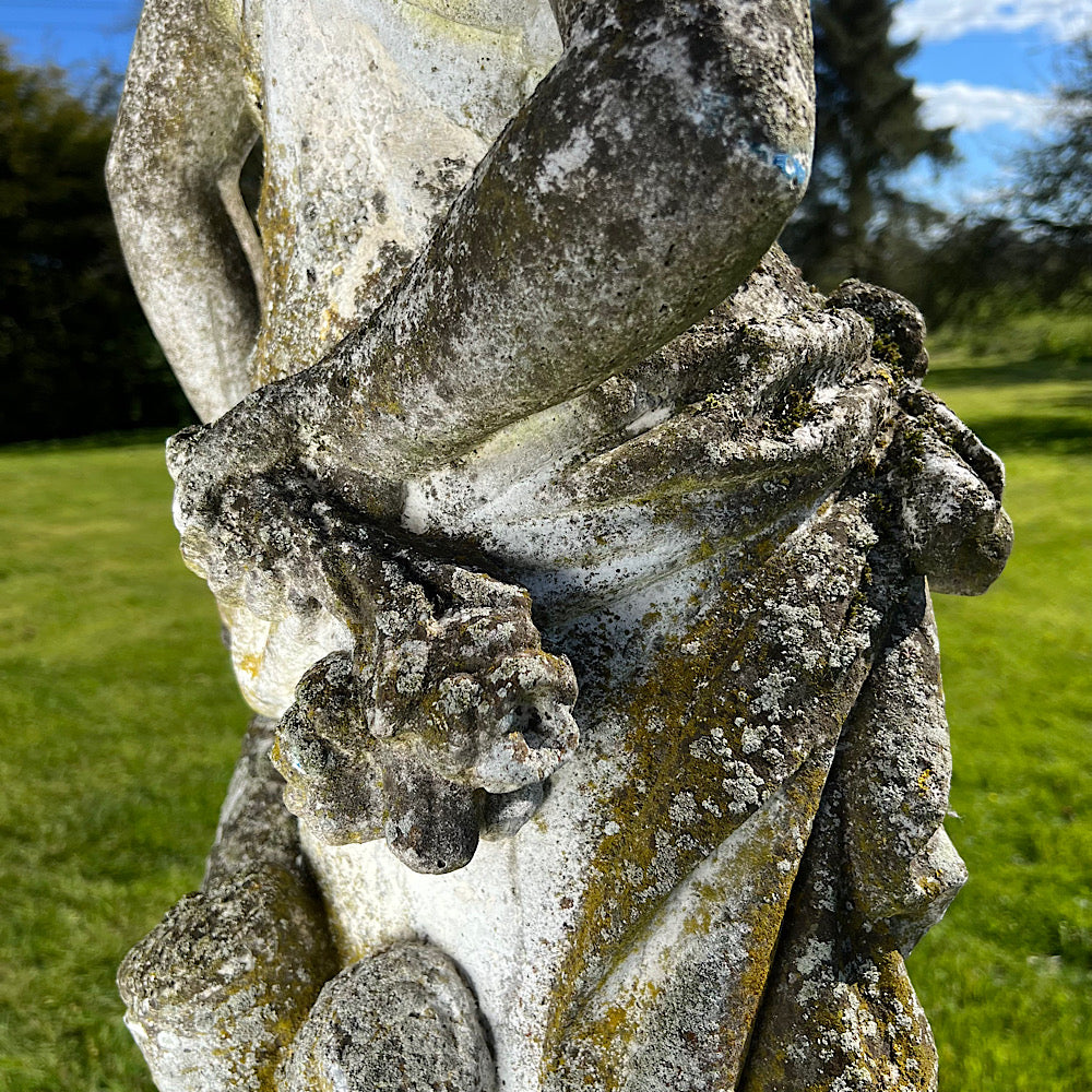 Statue of Flora with Plinth Mid 20th Century