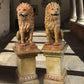 French Terracotta Lion Sculptures by Mandeville-Combeleran 1880-1905