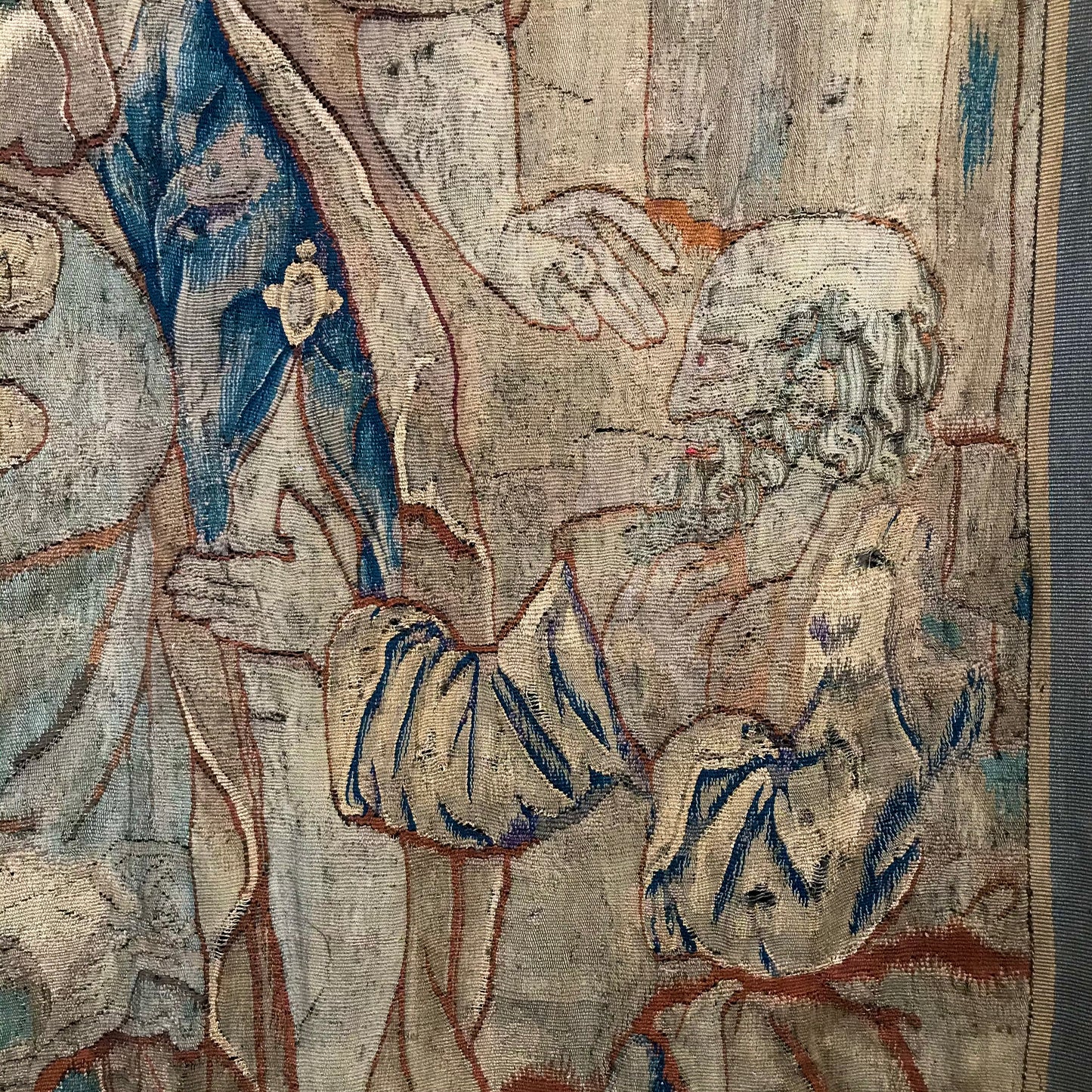 Allegorical Flemish Tapestry with Angels c.1650