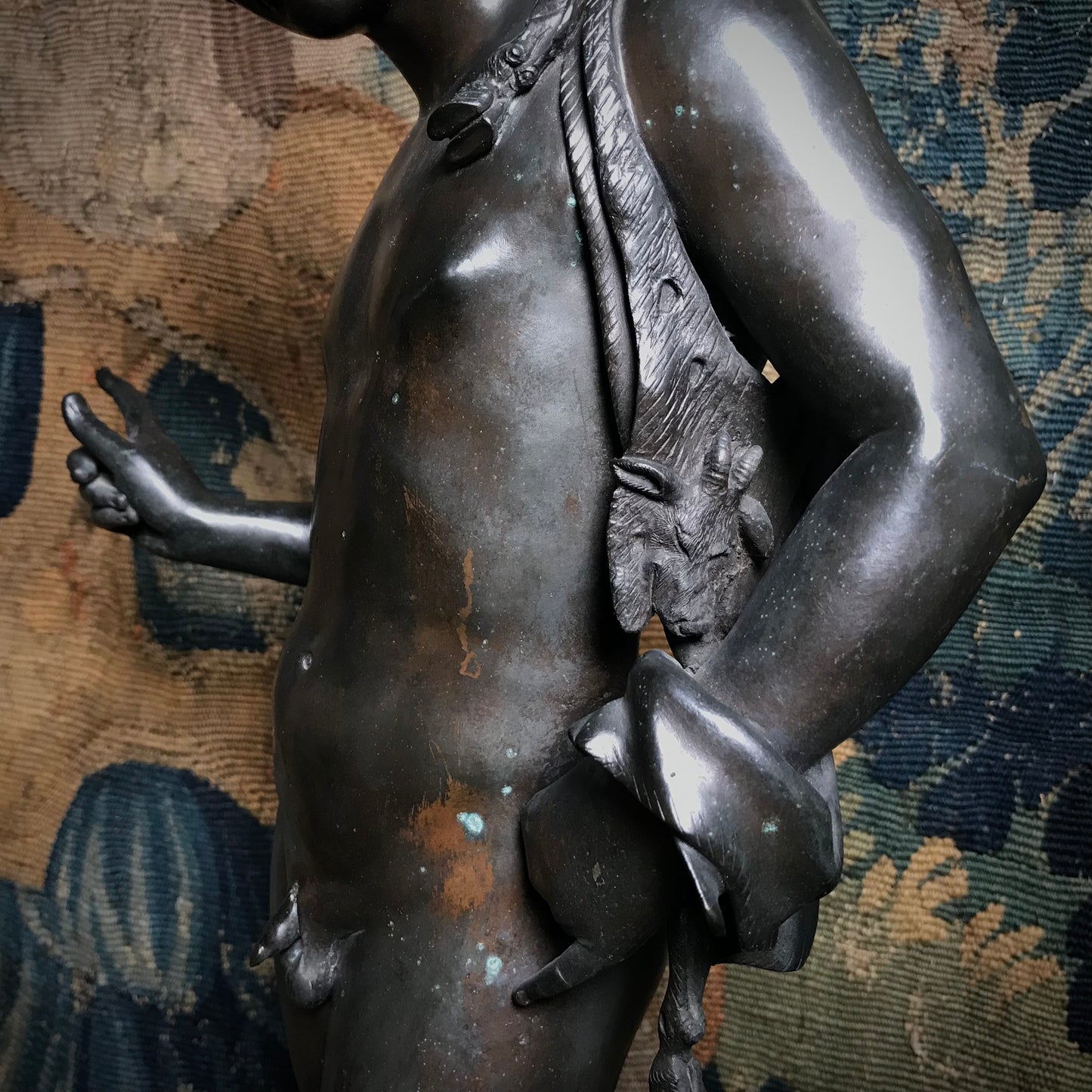 “Narcissus” Bronze by Sabatino de Angelis & Fils dated 1889