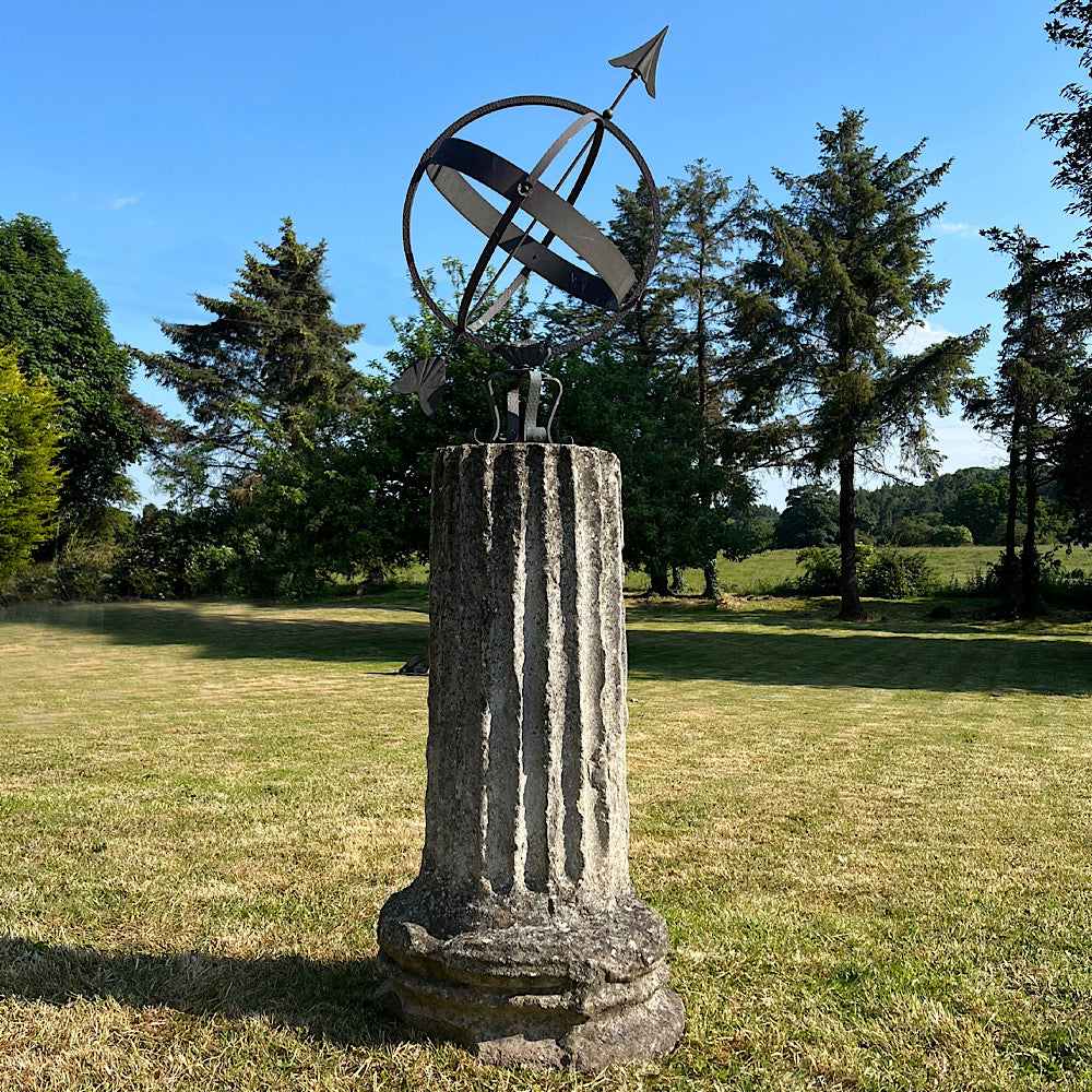 Armillary Sphere Sundial on Roman Column