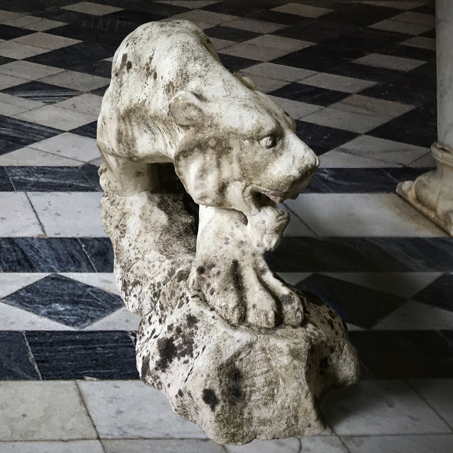 Pair of Prowling Marble Panthers c.1930