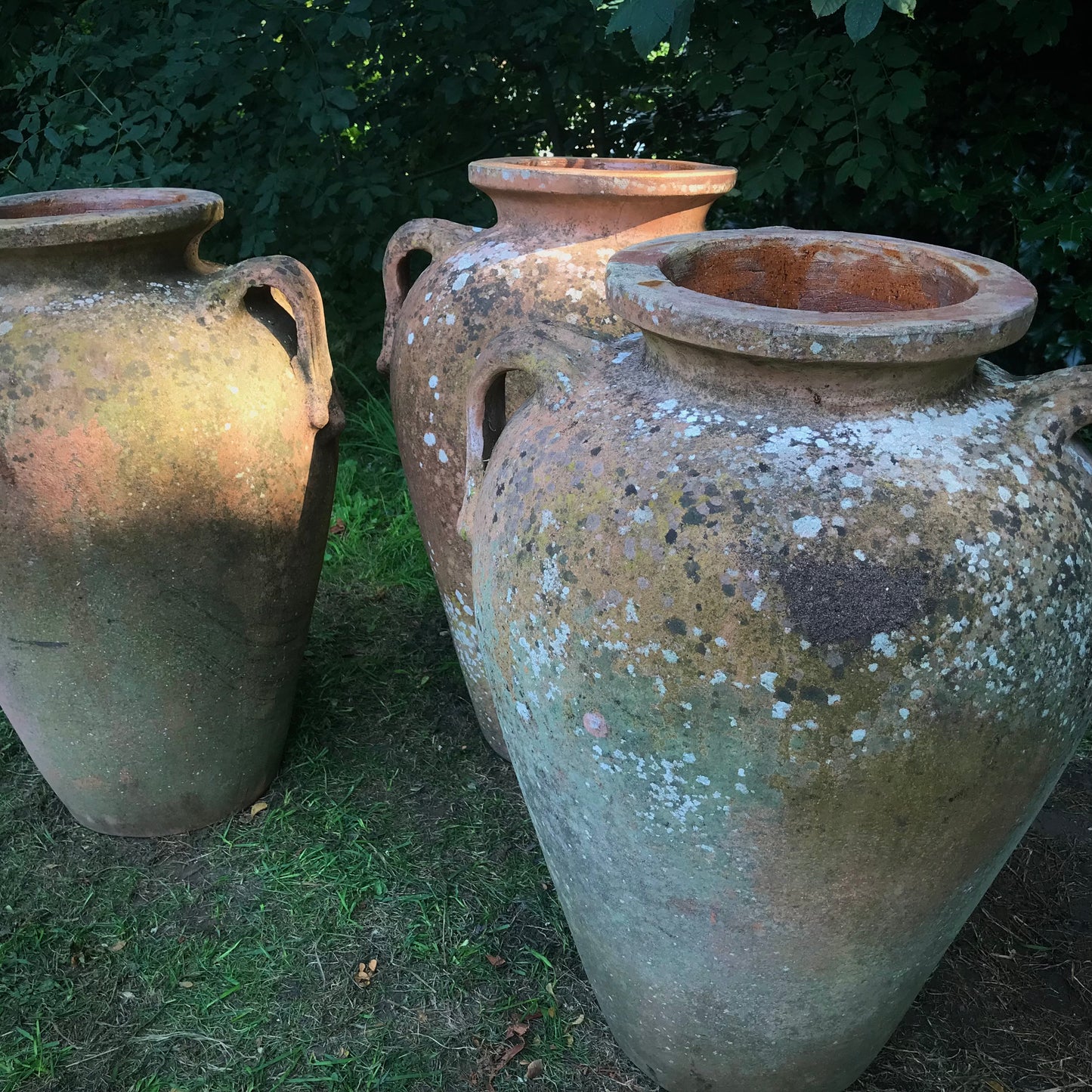Mediterranean Terracotta Amphora Trio