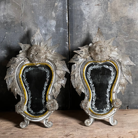 A Pair of Petite Venetian Murano Mirrors c.1890