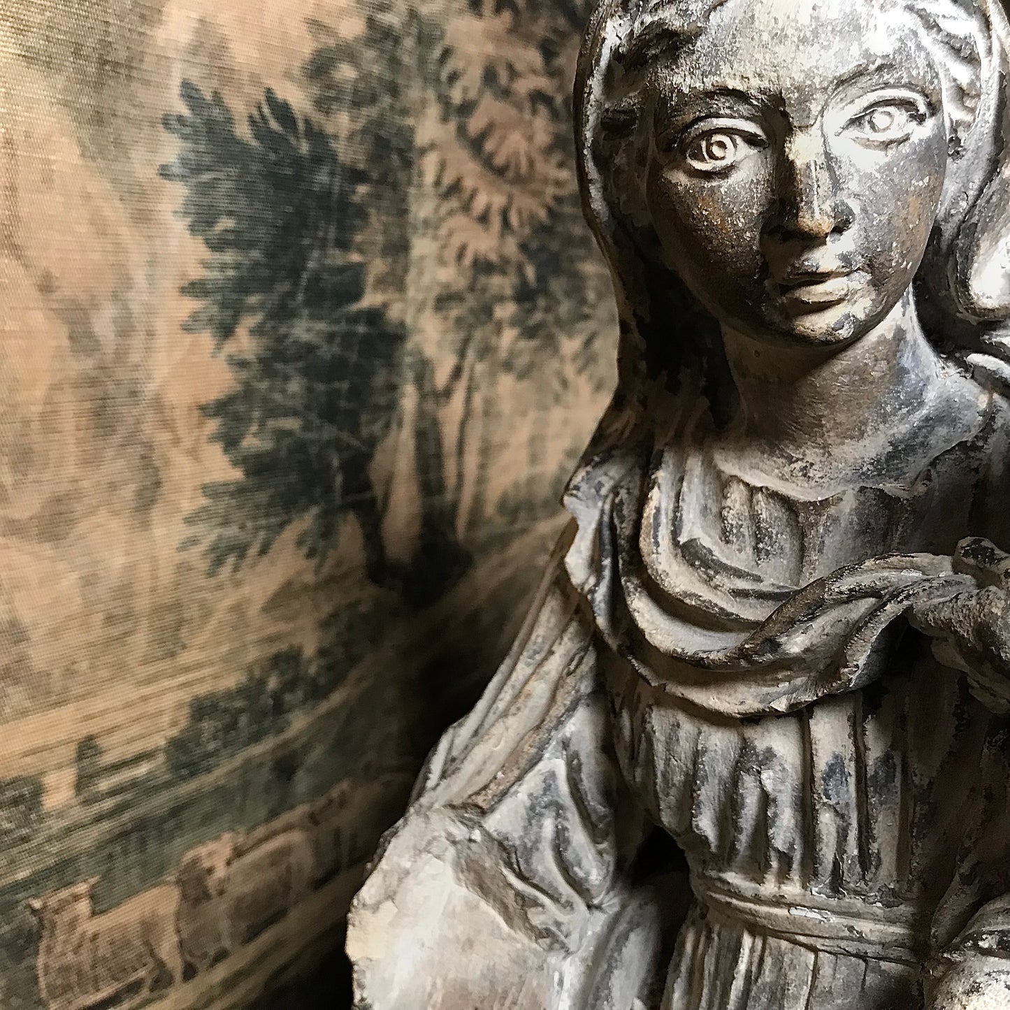 Limestone Virgin & Child Carving c.1640-1660