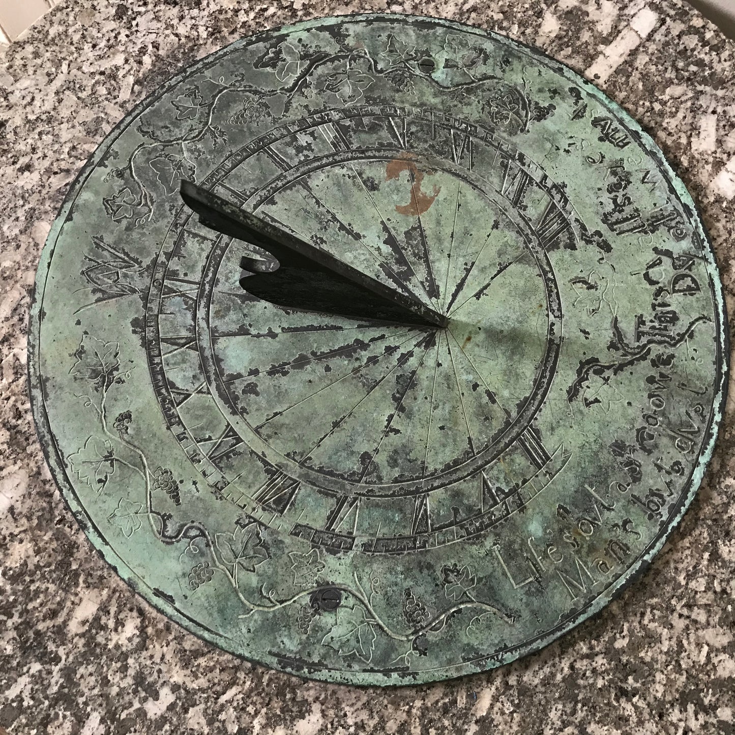 A Monumental Scottish Granite Arts and Crafts Sundial c.1880