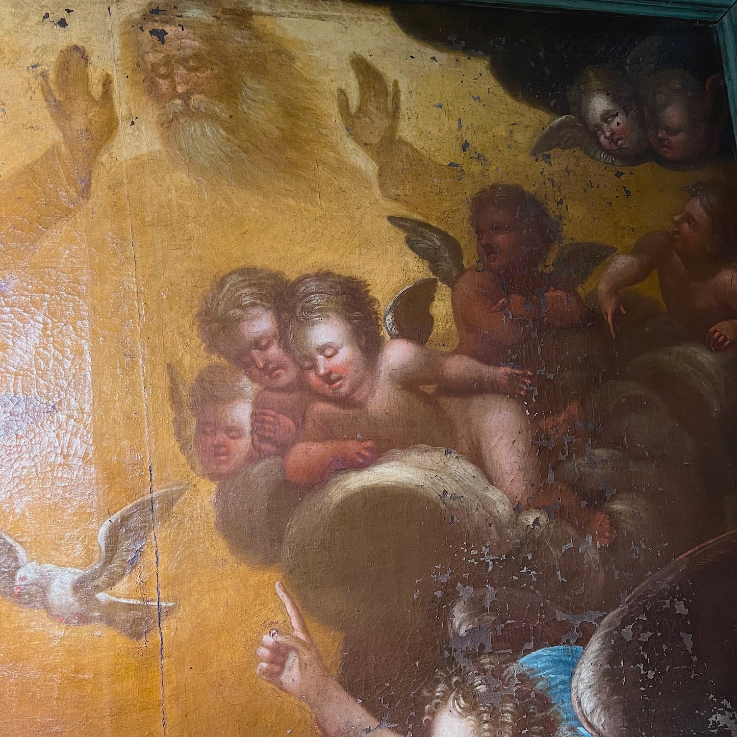 “The Annunciation” Spanish School After Murillo Baroque Oil on Canvas c.1640