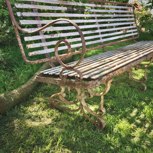 Wrought Iron Garden Bench c.1890